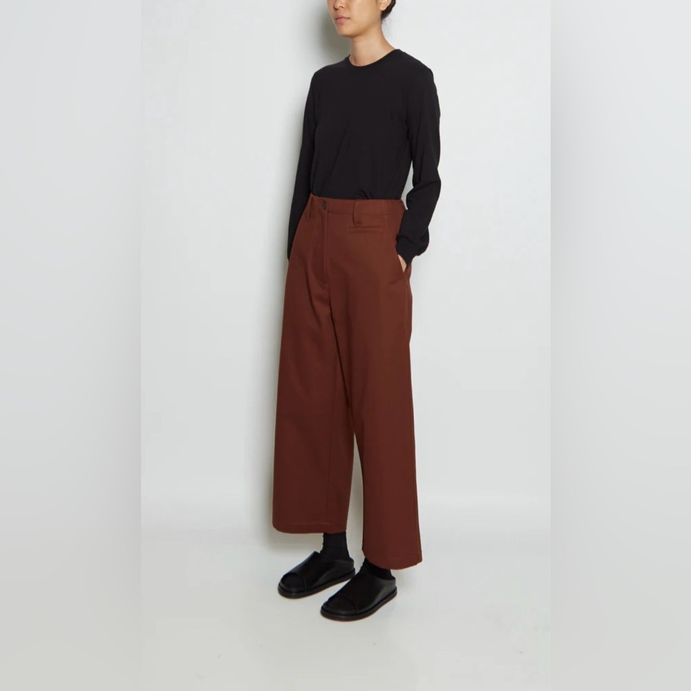 Studio Nicholson Cropped Wide Leg Trouser